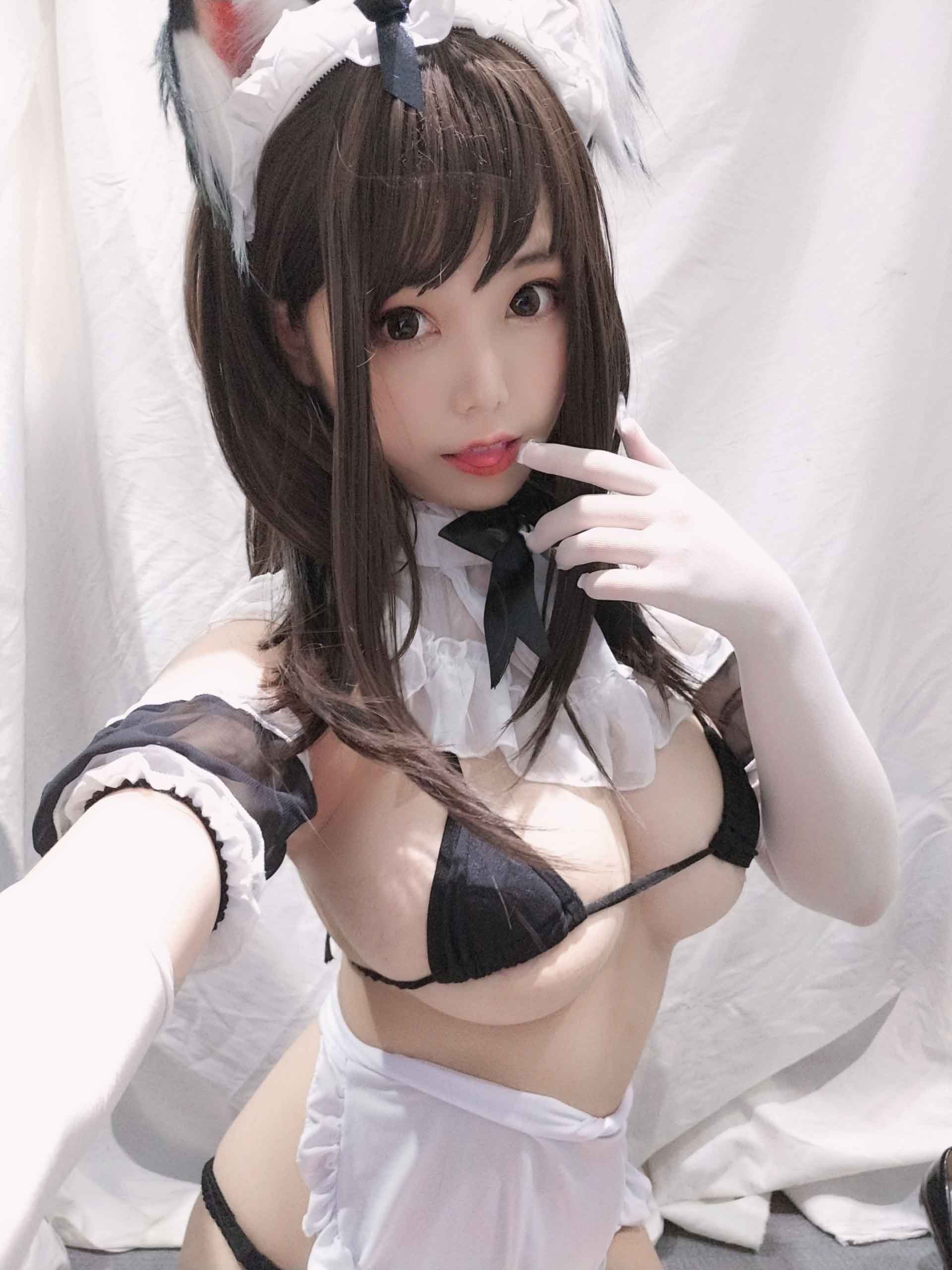 [蜜汁猫裘]002黑白女仆插图5